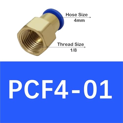 Conector neumático PCF 12mm rosca de alta resistencia para industria 3