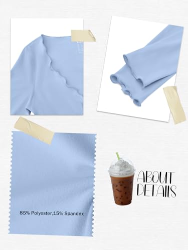 LASLULU Womens Tie Front Wrap Tops Long Sleeve Bolero Shrugs Crop Cardigan Yoga Ballet Cover up Tops Pilates Outfits4