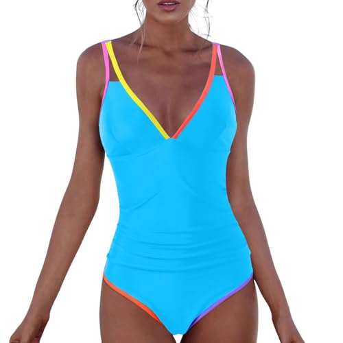 Monokini asymétrique XXL bleu uni, le maillot galbant pour valoriser vos formes