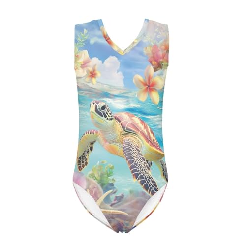 Image of Biyejit Girls Leotards Dance Sport Wear Gymnastics One-Piece Swimwear for Kids 3-14 Years