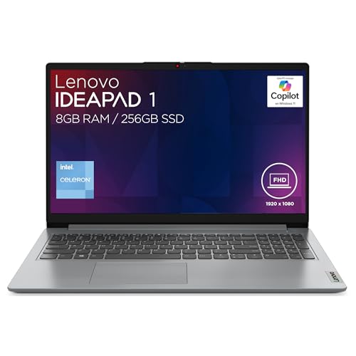 Laptops, Personal Computer Lenovo Laptop IdeaPad 1 15IGL7 | 15.6' FHD Intel Celeron N4020 8GB RAM 256GB SSD | Altavoces 1.5W Dolby Audio Cámara HD 720p | Windows 11 Home