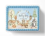Woodland Baby Shower Cake Topper Edible Image, Woodland baby Shower, Woodland Cake Topper