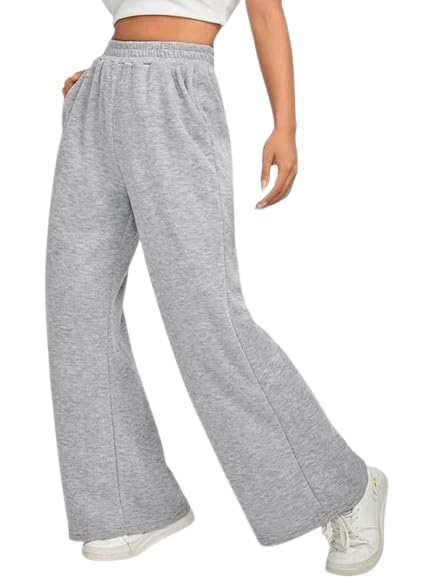 Women?s Black Straight Fit Pants | Premium High-Waist Pants with Drawstring & Pockets | Comfortable Casual & Activewear Bottoms