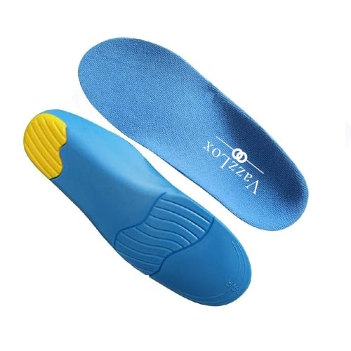Image of VazzLox Orthotic Arch Support Shoe Insoles, Children Pu Cushioning Inserts, Shock Absorption Velvet Surfaces Deep Heel Cup Inner Sole for Flat Feet, Plantar Fasciitis, Feet Heel Pain Relief