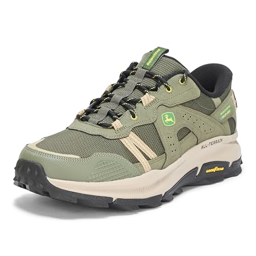 Skechers Homme John Deere Equalizer 5.0 Trail Harvester à Lacets, vert, 7