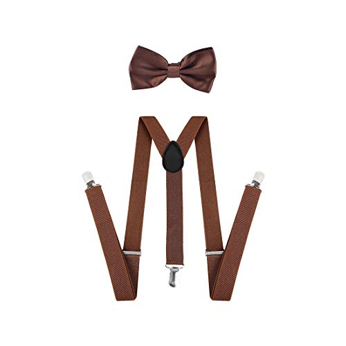 Ziyoot Men's 1920s Accessories Gatsby Gangster Costume Set Tweed Newsboy Cap Brown - Thumbnail 5