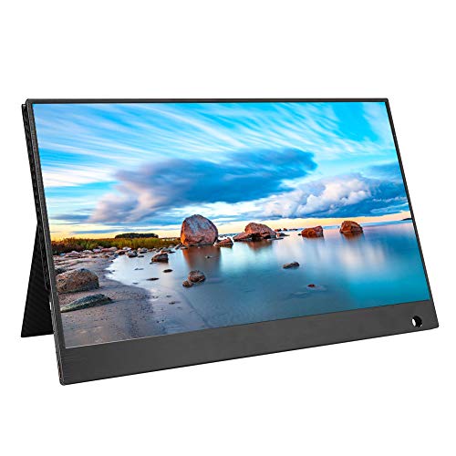 Portable Monitor, 15.6” 1080P FHD Laptop Monitor, USB C HDMI Secondary External Monitor and Screen for PC, Laptop, Desktop, Phones, Tablet, PS5/4, Xbox, Switch, Ultra-Slim IPS Display(Black)