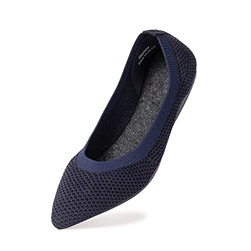 Image of Frank Mully Womens Pointed Toe Flats Knit Dress Shoes Comfort Women Shoes Softable