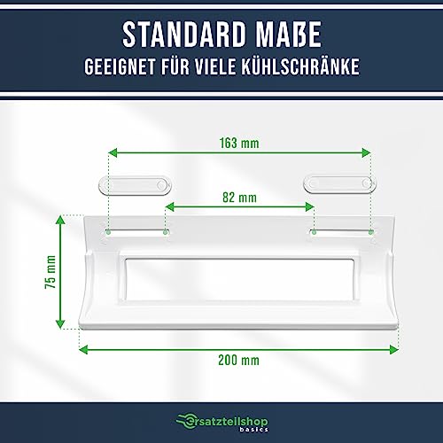 Kühlschrank Griff Universal 200x70mm Türgriff Kühlschrank weiß Türgriff für Kühl und Gefrierschrank Kühlschrankgriff mit Befestigungsabstand 82-163mm kompatibel mit Bosch, Siemens