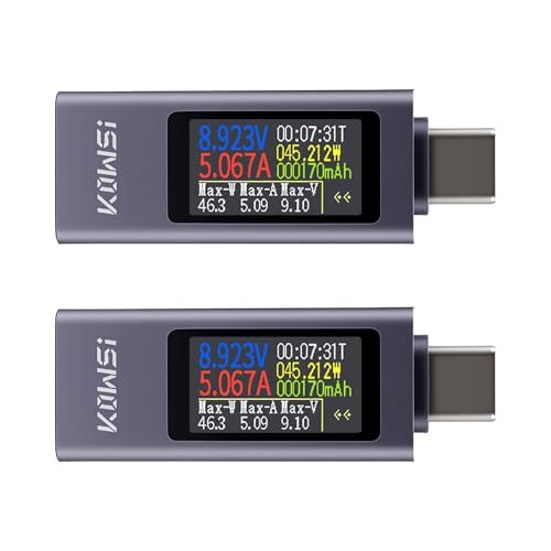 Image of 2Set USB C Tester Power Meter Type-C PD Digital Multimeter 4-30V 0-12A Voltage Current Tester USB Cable Charger Detector for Power Bank Capacity Measurement