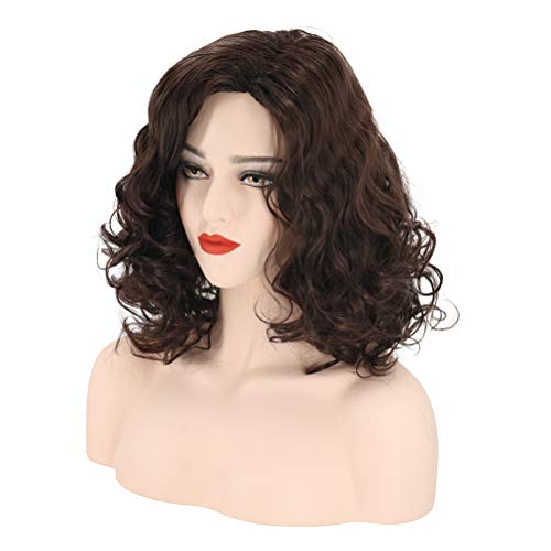 Lurrose Linda peruca de cabelo cacheado pequeno Acessórios de cabelo elegantes, capa de peruca requi
