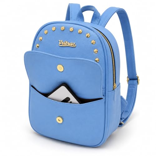 Image of VRITRAZ PU Leather Ladies Leather Shoulder Fitting Backpacks Designer Backpack Shoulder Bag, Handbag For Women, Girls Elegant Backpack Purse