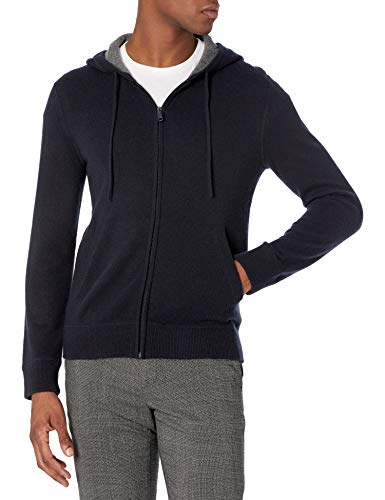 Vince Men's Cashmere Full Zip Hoodie, Coastal, Large