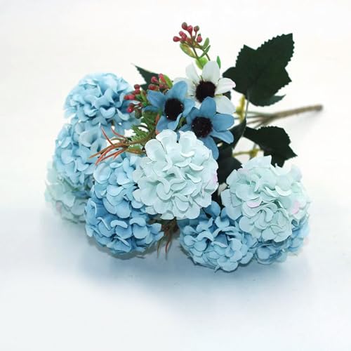 TVIVID Blue variety autumn fake tea rose peony silk flower a