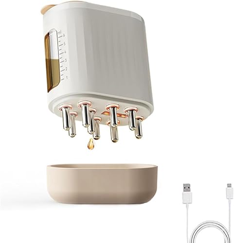 Opuscalp - Masajeador avanzado para el cuidado del cuero cabelludo, cepillo masajeador eléctrico portátil 2 en 1, resistente al agua, rascador de