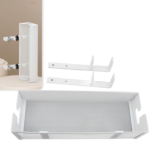 Bandeja para gestión de cables bajo escritorio de acero carbono organizador de cables sin taladro para oficina y escritorio de pie miniatura 7