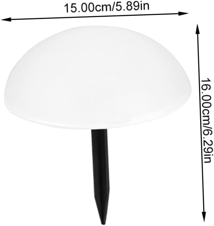 Mikikit Solar Powered Hemisphere Light Garden Landscape Lamp Easy Install Outdoor Solar Ground Light for Patio Park Villa Warm Glow Energy Saving Decor