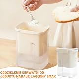 PRITOK Greckie sitko do jogurtu z pokrywką: nadaje się do prania, separator serwatki, urządzenie do jogurtu z sitkiem, filtr do jogurtu wielokrotnego użytku do filtrowania soku, mleka, drobne sitko