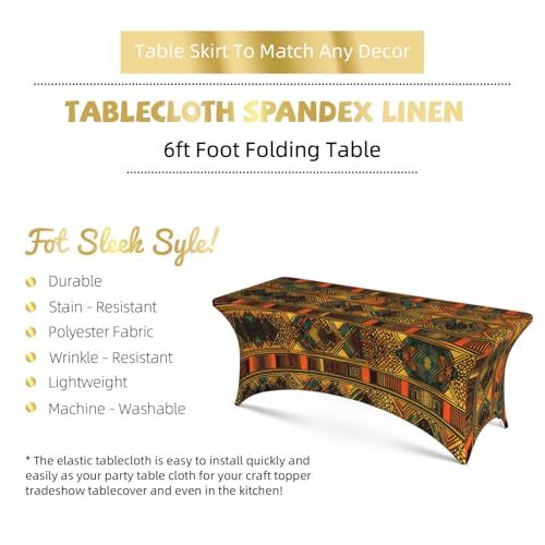 Nappe de table rectangulaire facile à installer avec impression amérindienne durable - 5
