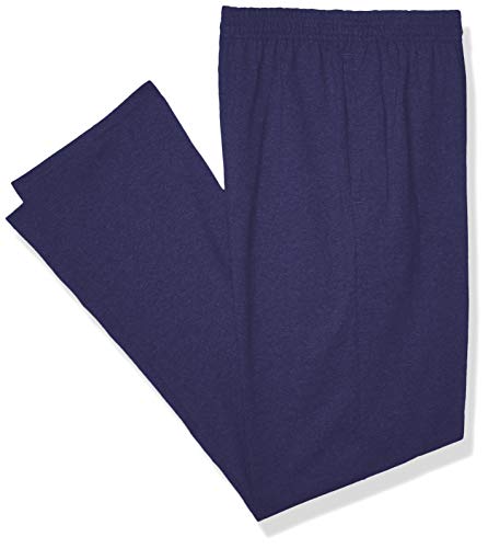 Image of Hanes Essentials Sweatpants, Men's Cotton Jersey Pants with Pockets, 33 inch, Navy, Large (Pack of 3)