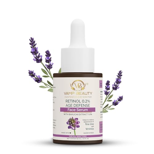 Anti-Aging Retinol Face Serum with Bakuchi Extract | Targets Wrinkles & Dark Spot | Improves Skin Firmness and Texture | For All Skin Types | 30ml