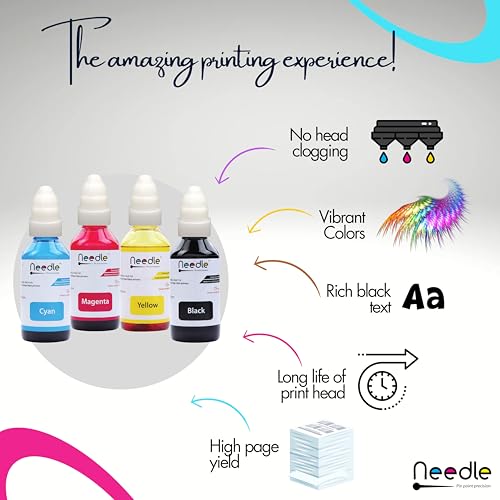 Needle High Yield GI790 / GI 790 Inkjet Ink Tank Refill Compatible for Canon G1000, G1010, G2000, G2010, G3000, G3010, G4000, G4010, G4085 CISS Ink... - Image 3