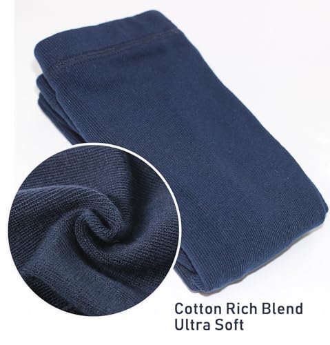 LINLIN FAN Girls Tights Kids Cotton School Dress Tights Navy Blue Black White2