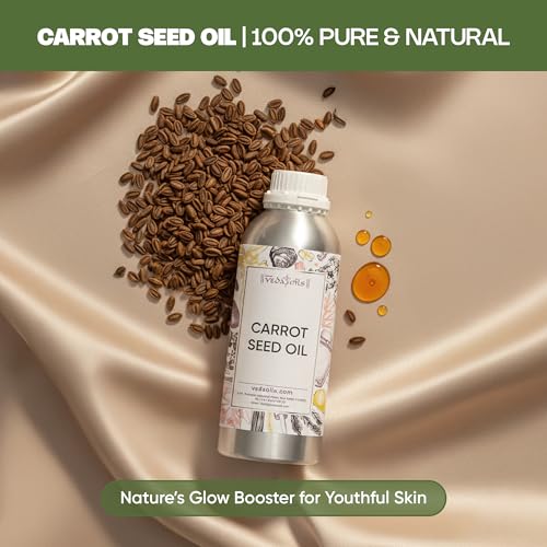 Image of VedaOils Carrot Seed Anti-Ageing After-Bath Body Oil for Fine Lines & Wrinkles | Smooth, Radiant & Glowing Skin | 100% Botanical Extracts | Suitable for All Skin Types | 100ml