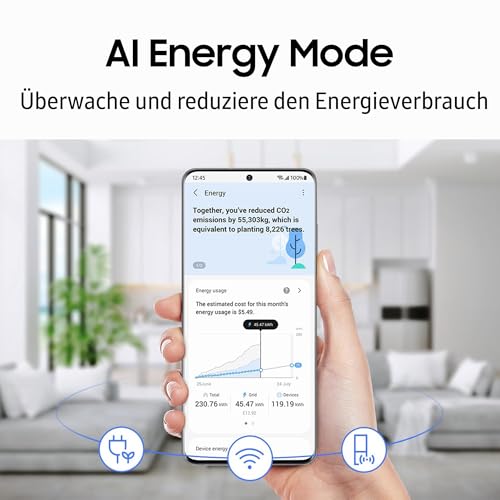 Samsung Kühl-Gefrier-Kombination, Kühlschrank mit Gefrierfach, 203 cm, 390 l Gesamtvolumen, 114 l Gefrierteil, AI Energy Mode, Edelstahl-Look, RL38C600CSA/EG – Bild 5