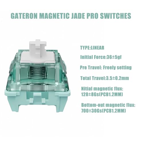 Sumgsn Interruptores magnéticos de teclado Jade Pro, interruptores lineares, interruptores mecânicos