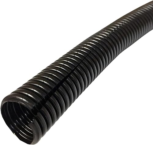 Flexible Polyethylene Wire Loom, 2 Inch Diameter, 7 Feet, Black miniatura 3