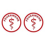 2 Stck Helmaufkleber Feuerwehr
