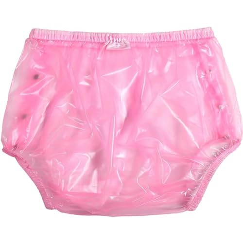 TAPIVA 3Pcs Incontinence Snap-On Plastic Pants/PVC Waterproof Pants/Adult Incontinence Pants/Wide Elastic Waterproof Diapers/Reusable PVC Waterproof Pants/Adult Diapers/Incontinence Pants
