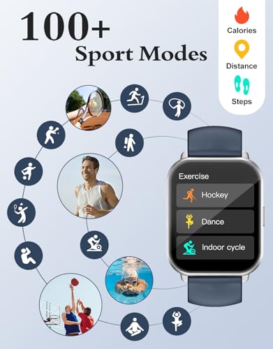 RUIMEN Smart Watch Answer Dial Call,Smart Watches for Women Men HD Touch Screen Fitness watch with SpO2-Monitor Heart Rate Sleep Monitor Pedometer Watch Multi Sports Mode for Android iOS - Image 4