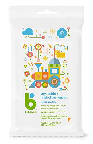 Babyganics Toy And Table Wipes, 25 Ct, Quick & Convenient #TOP27