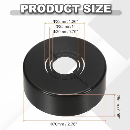 Bridas divididas de 25 mm ajustables con clip para tapar tuberías 3