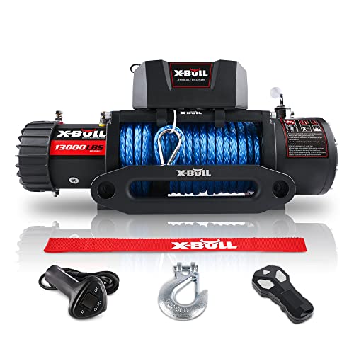 XBULL Winch13000lbs Capacity Electric Winch Kit 12V Synthetic Rope