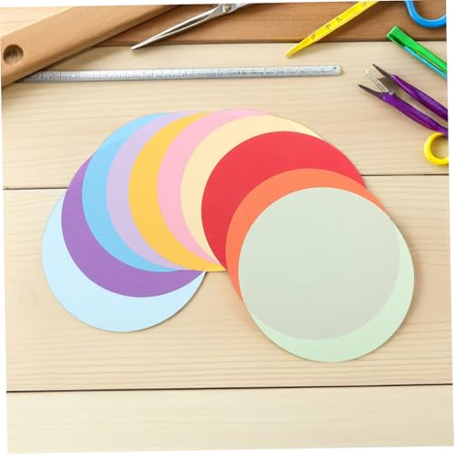 Papel de dibujo redondo para scrapbooking sin cortar hojas de colores 6