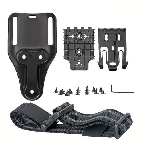 Kits de sistema de bloqueo rápido con horquilla de paseo medio y placa receptora de trabajo, accesorio de polímero para accesorios de fundas de pierna caída, base adaptadora de plataforma QLS 22 19