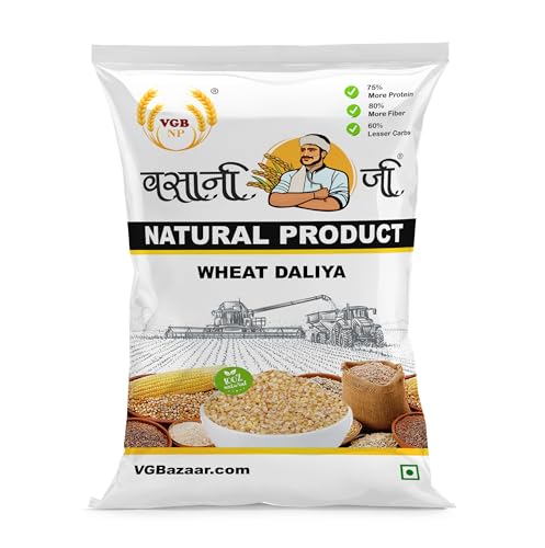 Image of Vasani-G Natural & Unpolished Wheat Dalia (Broken Wheat Daliya) Easy to Cook Wheat Porridge (Gehu Ka Dalia | crushed dalia) - 500g