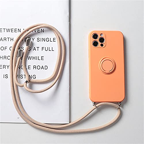Coque cordon iPhone 11 Pro Max orange pour ne plus jamais faire tomber votre téléphone