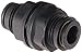 Legris 3116 60 00 Nylon & Nickel-Plated Brass Push-to-Connect Fitting, Inline Bulkhead Union, 3/8" Tube OD
