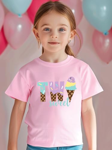 Image of Toddler Girls 2nd Birthday Shirt Outfit for Girls Cute Two Years Old Birthday Gift