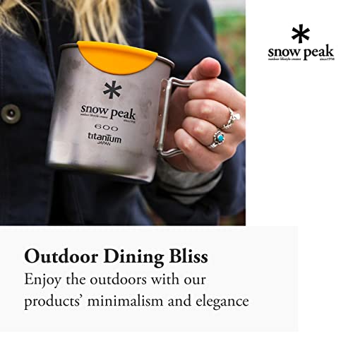 Snow Peak Hot Lips - Lip Protection - Heat-Safe Silicone - Fits Titanium Mug - Set Of Two - Orange #TOP2