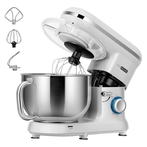 VIVOHOME Batidora Amasadora 660W 5,7L Robot para Repostería Pan Cocina con 10 Velocidades Cabezal...