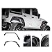Off Road 4x4 Off Road Steel 4-Piece Flat Front And Rear Fender Flares Wheel Arch Kit Compatible With Jeep Wrangler JK JKU 2007-2017
