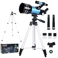 Astronomy Telescopes,Urtioty 70mm Astronomy Refractor Telescope with Adjustable Tripod for Sky Star Gazing,Ideal for Kids & Beginners & Adult