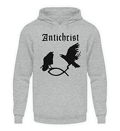 Pull à capuche unisexe Antichrist taille Medium en noir confort casual