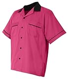 GM Legend Bowling Shirt (HP2244) Pink/Black, 2XL