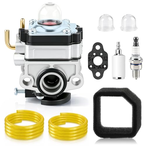 AUTOKAY 309375002 Carburetor Carb Fits for Homelite Ryobi RY34426 RY34007 S430 C430 X430 30cc RY34441 RY34427 RY34421 RY34446 RY34006 String Trimmer with Spark Plug